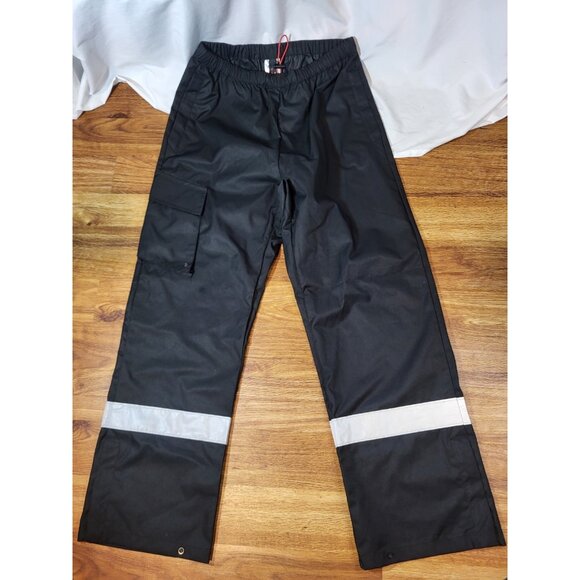 AIR CANADA UNIFORM Unisync Sz M Work Pants High Visibility Airport Stuff Black - Picture 1 of 5